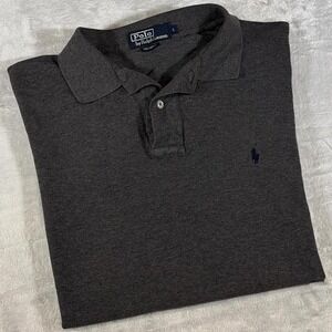 Vintage Polo Ralph Lauren Polo Shirt | Charcoal Heather | Classic Fit | Large